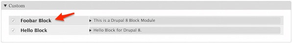 Enable the Drupal 8 Block Module