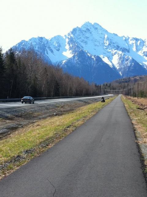 Bike path in Palmer, Alaska
