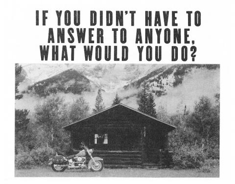 Harley Davidson motorcycle ad: What would you do?