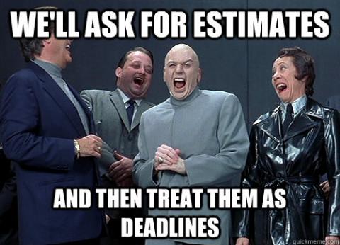 On treating software estimates as deadlines