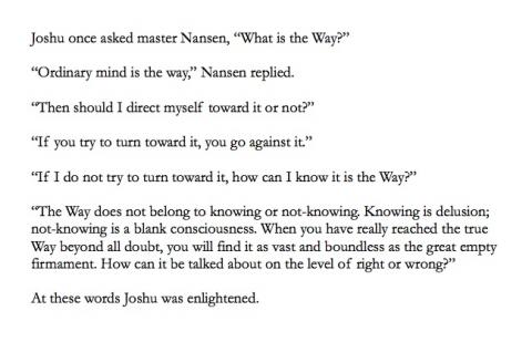 What is the Way? (Nansen and Joshu)
