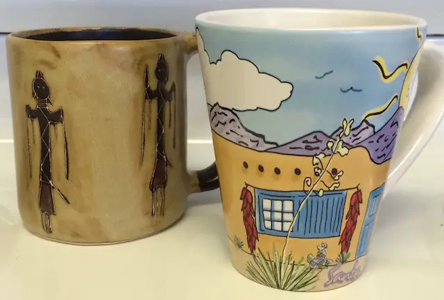 Two new coffee mug designs from Santa Fe, New Mexico