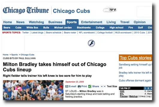 The Chicago Tribune Sports section