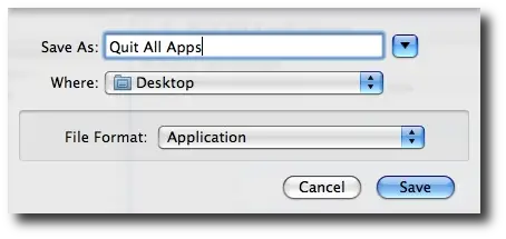 Saving your new Mac Automator application